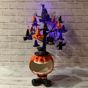 Jack O Lantern Ceramic Halloween Candy Dish
